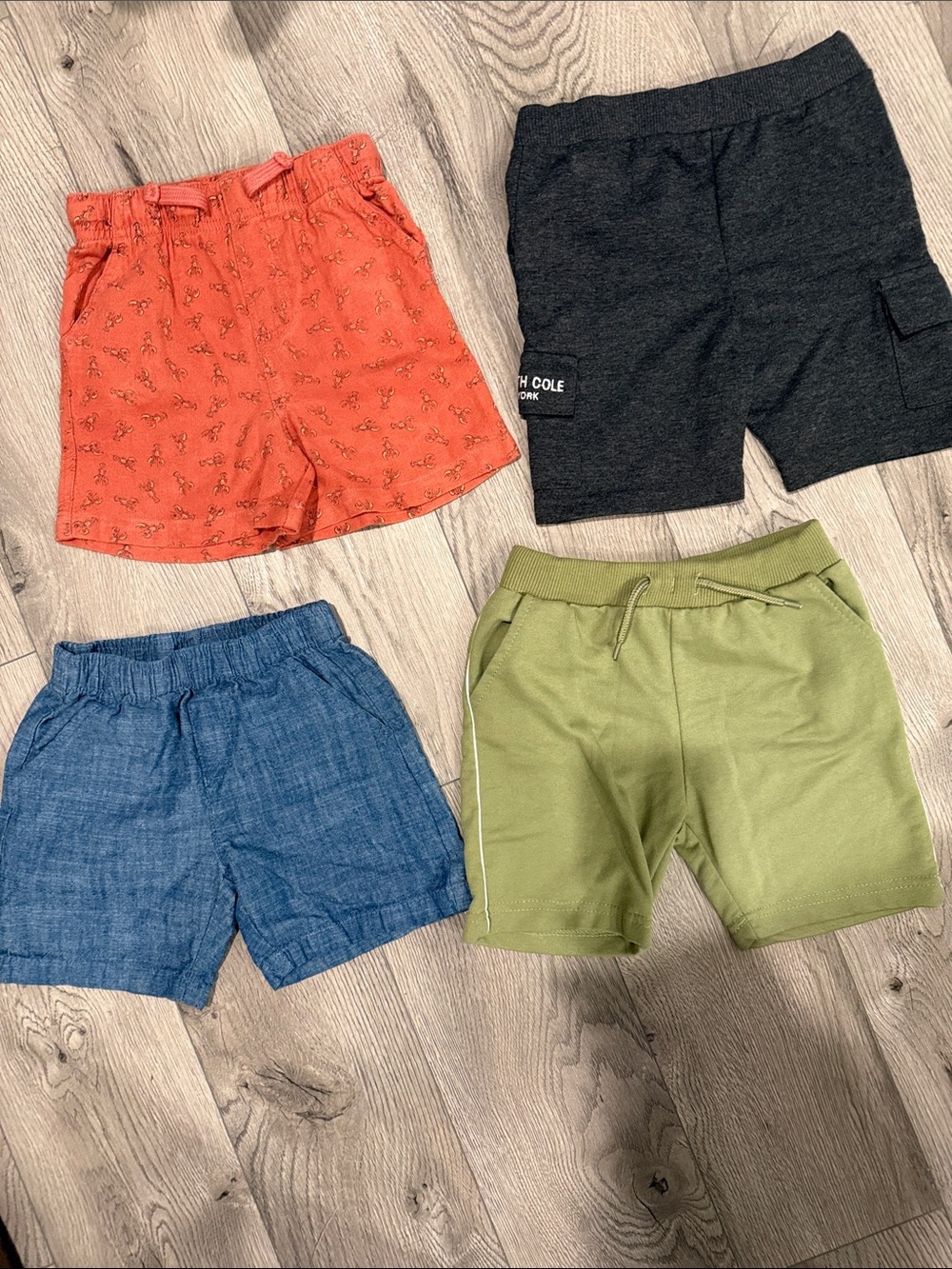 Mixed Boys Shorts Bundle - Coral, Charcoal, Blue, Olive